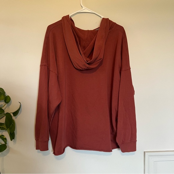 Aerie Rust Lace-Up Hoodie Size S - Picture 6 of 6